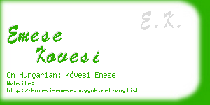 emese kovesi business card